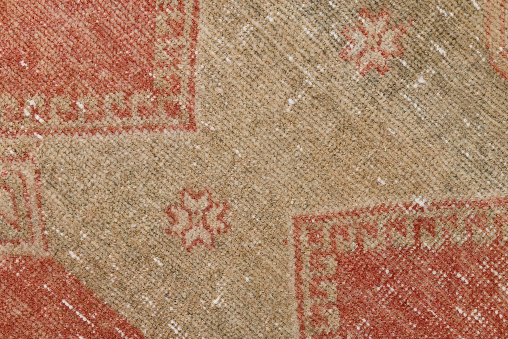 3x12 Vintage Oushak Runner Rug, Antique Rug, Hallway Runner Rug, 82x365Cm