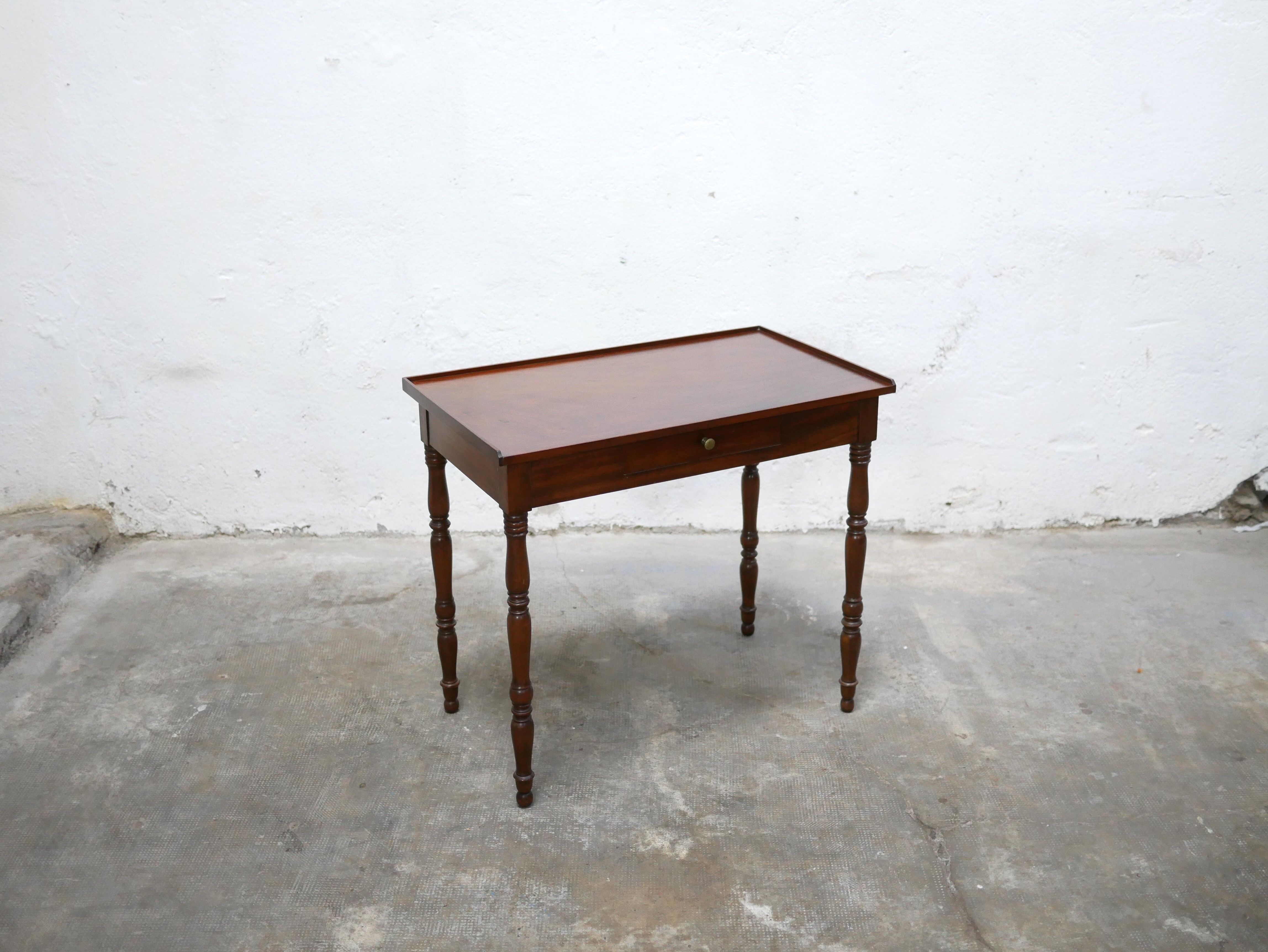 Vintage wooden desk side table