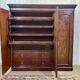 19th-century Victorian English bedroom wardrobe in mahogany.