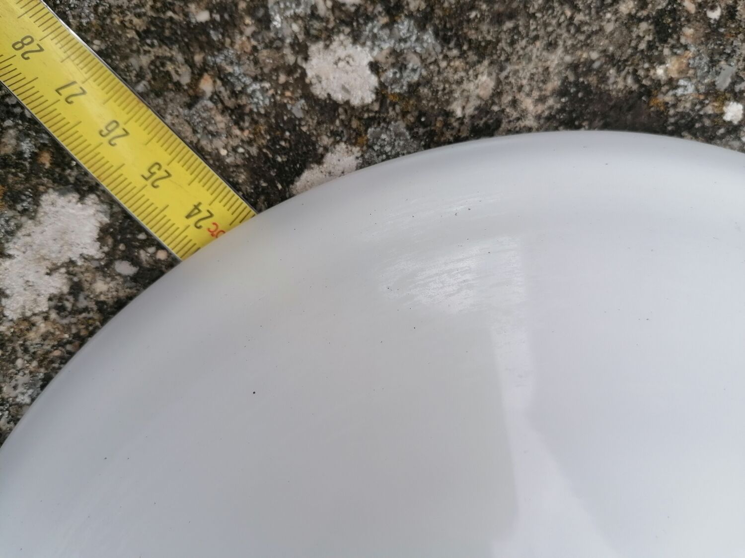 White opaline lampshade from the 1940s