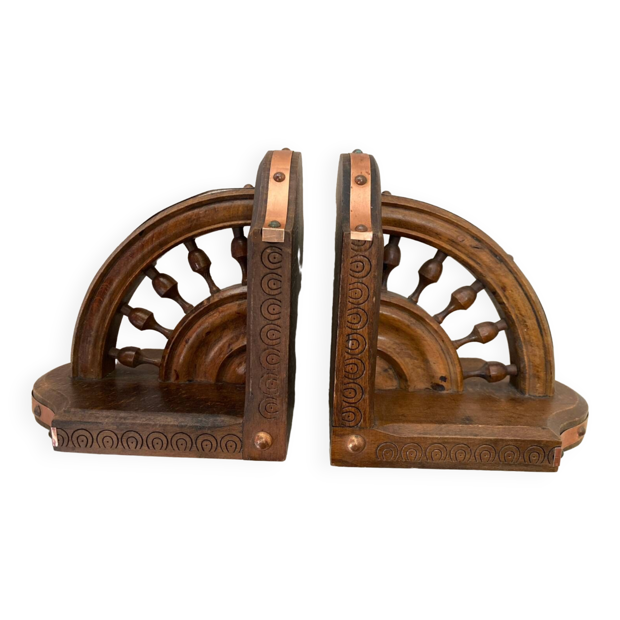 Vintage wooden bookend