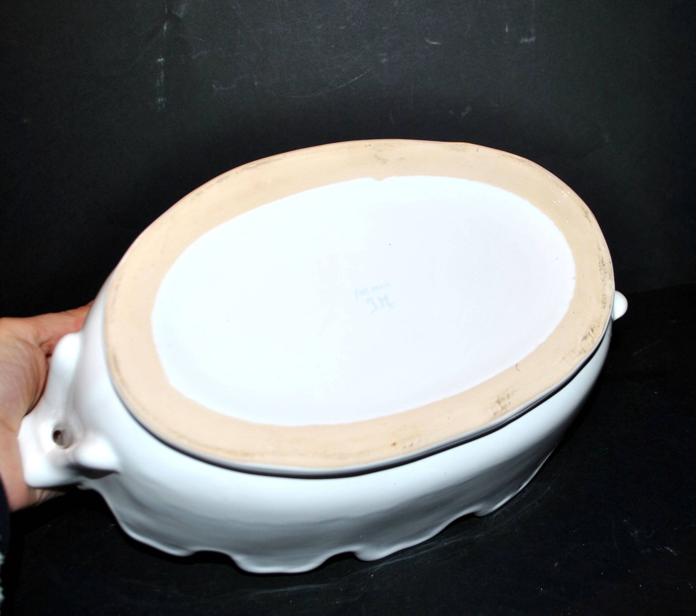 Malicorne ceramic "verrière" glass cooler planter