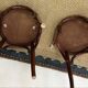 Paire de tabourets bas en bois courbé style "Thonet" vintage