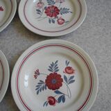 6 vintage Céranord St Amand flat plates from the 50s