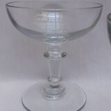 Set of 6 glasses of glass champagne