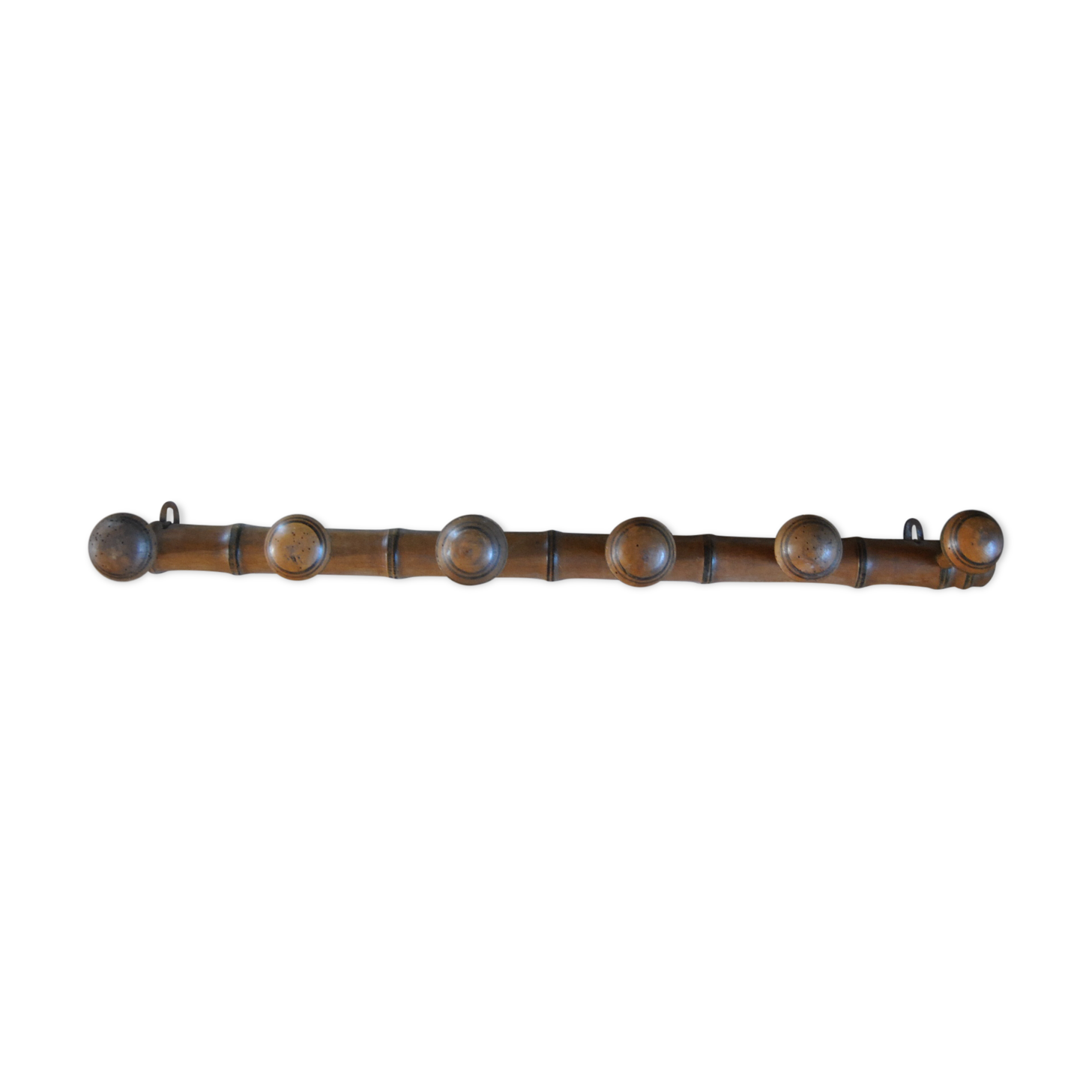 Patère 6 wooden crochet early XXeme