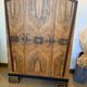 Vintage art deco storage furniture (dresser, wardrobe) in burr walnut