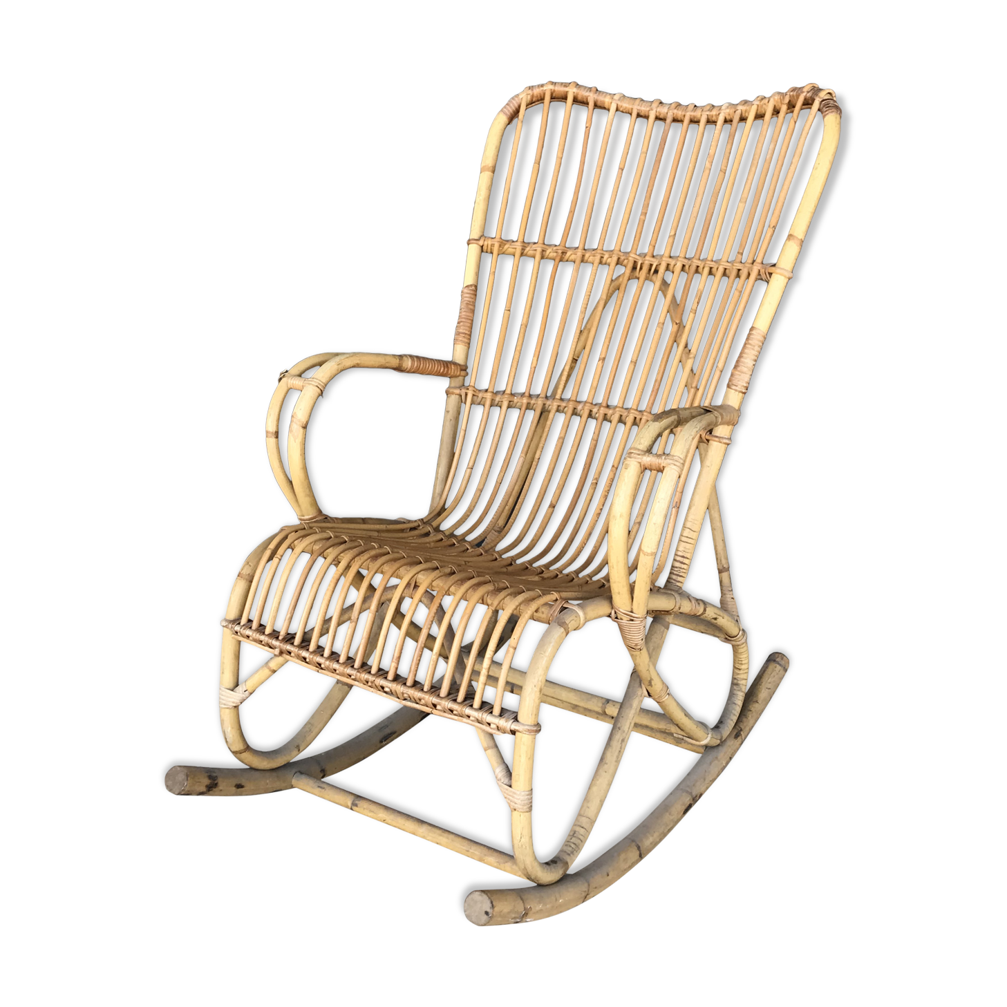 Rattan rocking-chair
