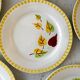 Set of 6 dessert plates Digoin Sarreguemines model "Alouette" years 30-40