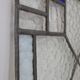 Art Deco Leaded Glass Panel with Geometric Cross Motif, Belgium, Circa 1920