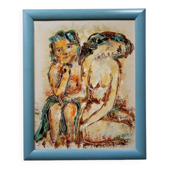 Modern painting of the two friends signed C Waller Burnett.
