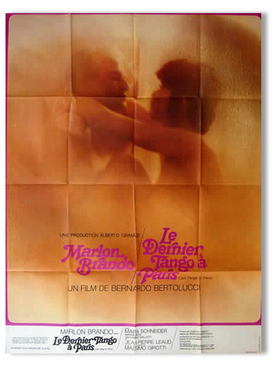 Cinema original poster of 1972.Dernier tango in paris, Marlon Brando, Bernardo Bertolucci