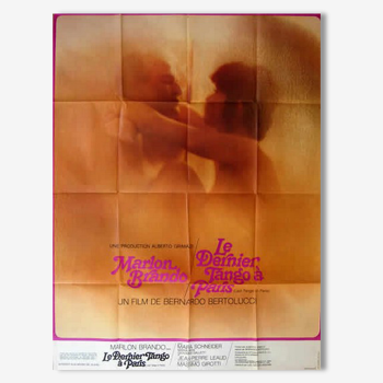 Cinema original poster of 1972.Dernier tango in paris, Marlon Brando, Bernardo Bertolucci