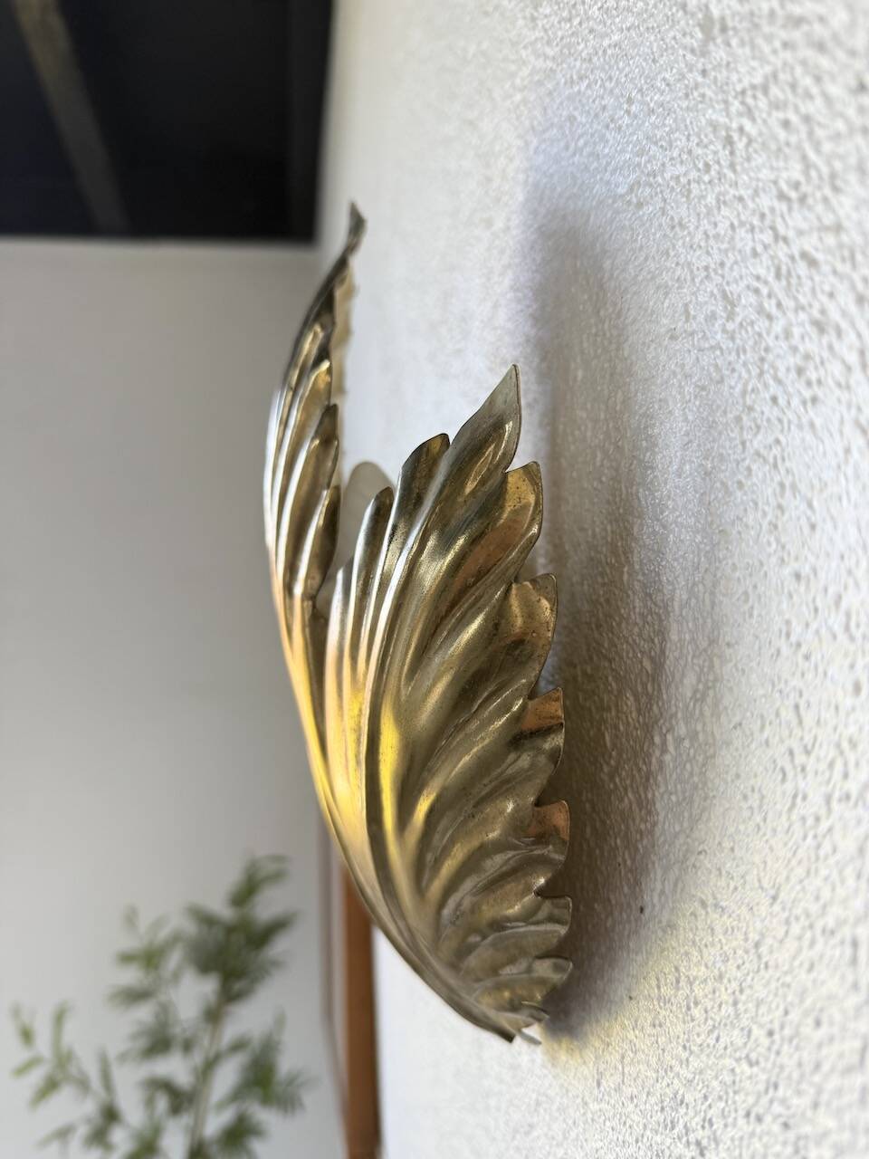 Applique fleur dorée années 70