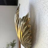 70s gold flower wall light