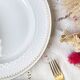 7 vintage flat plates in golden white porcelain BAVARIA model "Annabell"