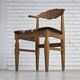 1960s, Danish design by Henning Kjærnulf, et of 4 chairs, wool, oak wood.