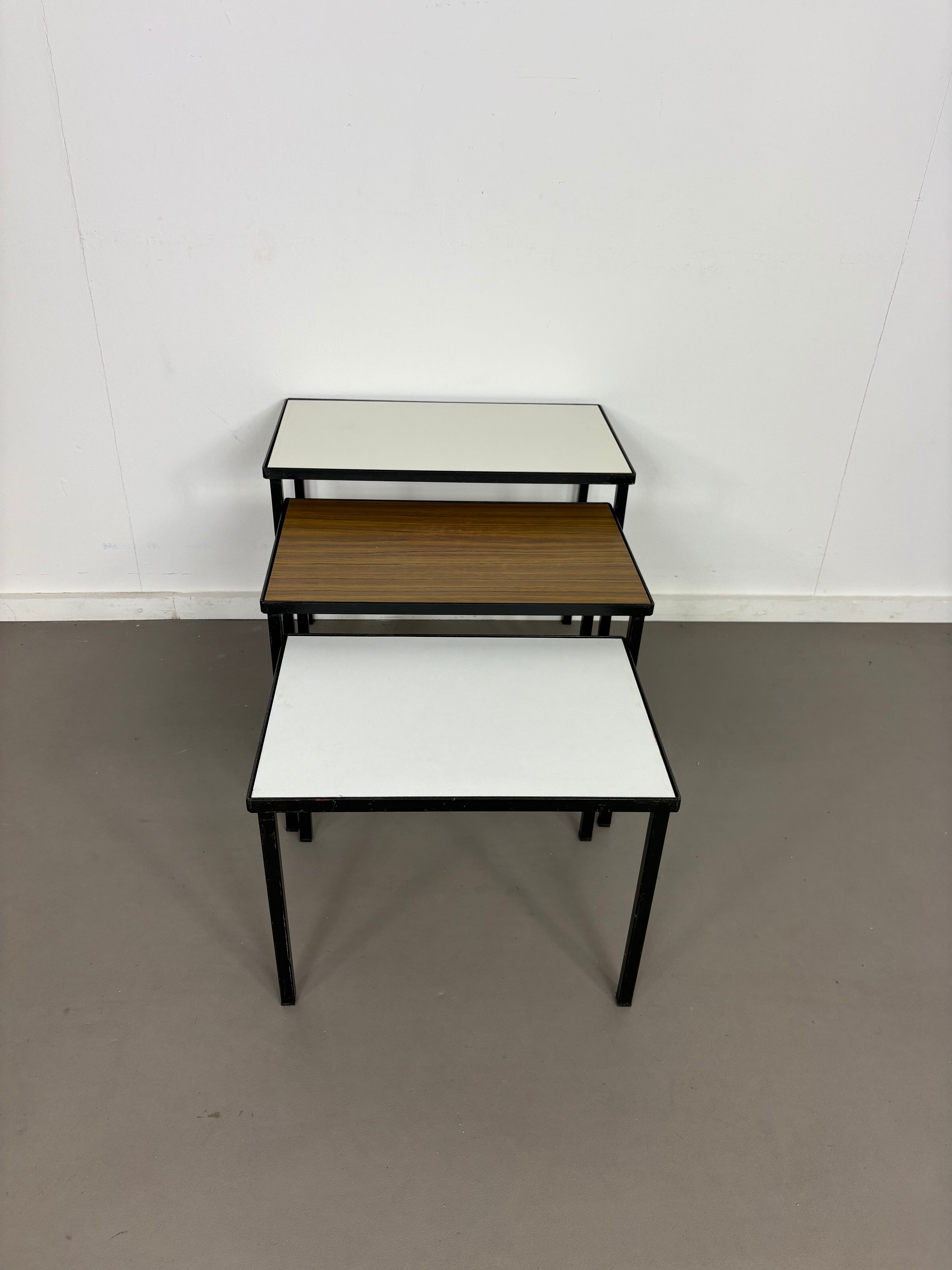 Vintage Artimeta Sidetables with reversibel top sixties