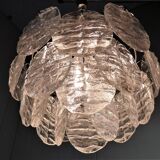 Kalmar candlestick with ice glass discs 1960's