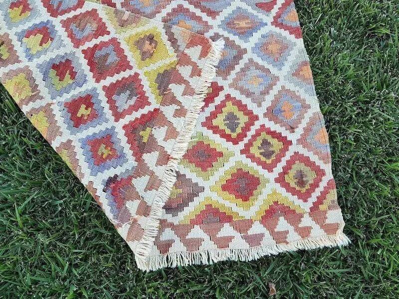 Vintage Turkish hallway rug 100x495 cm