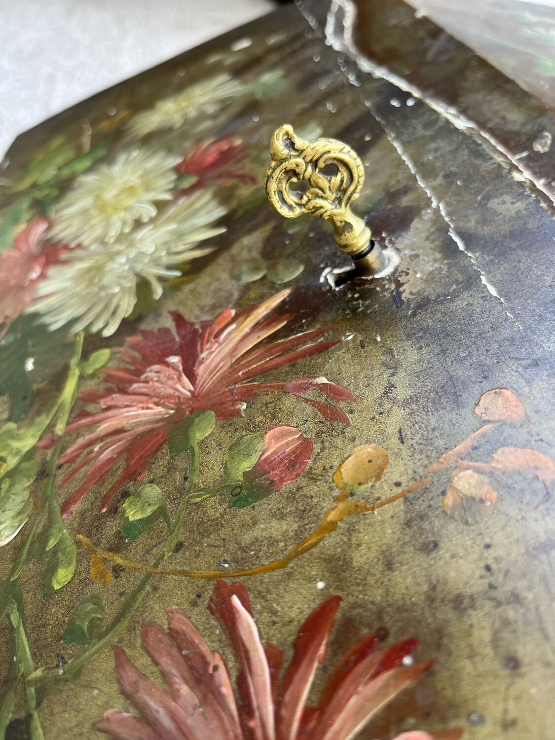 Curved painted wooden secretary 1950/60