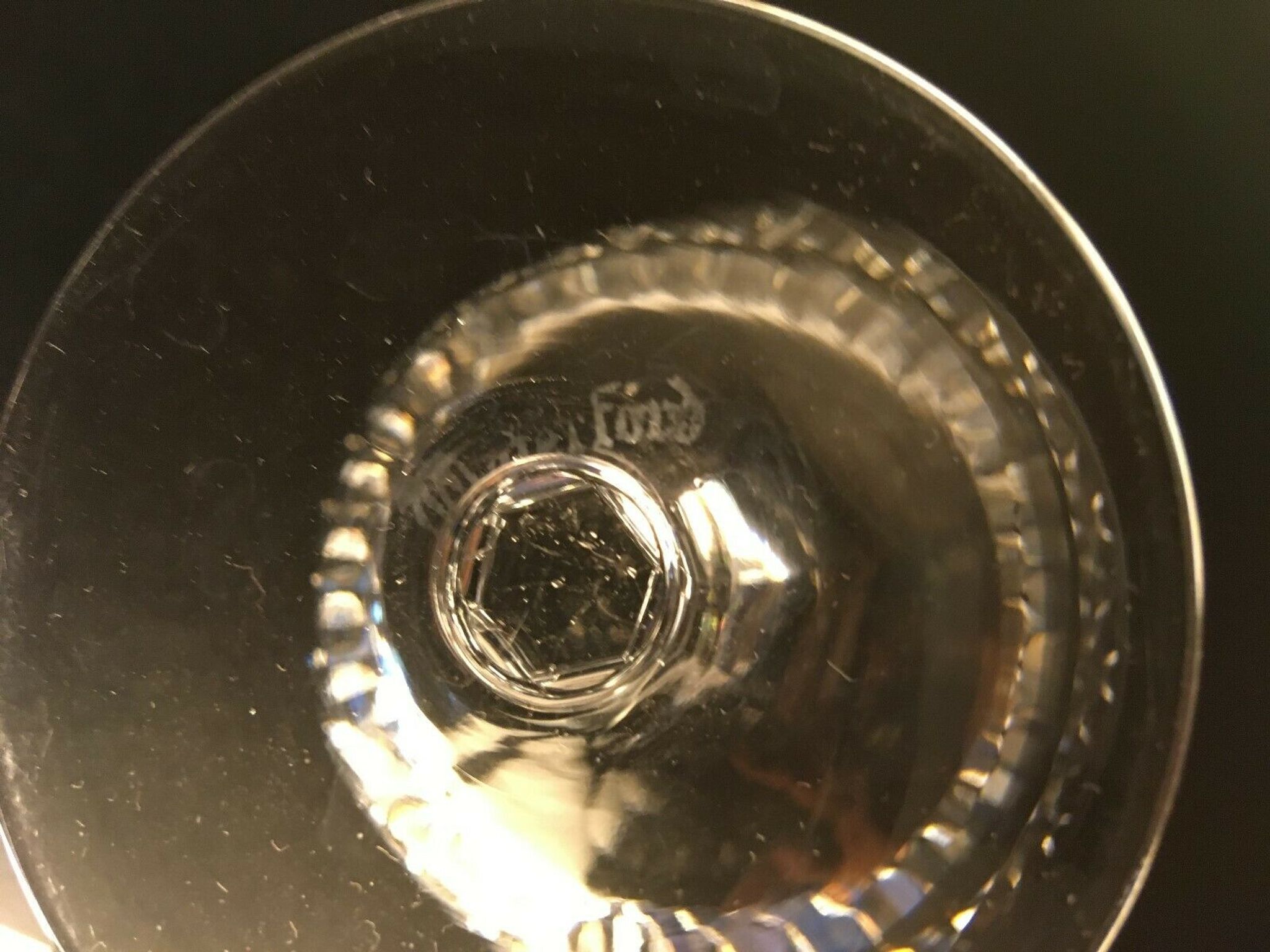 Lot of six glasses waterford crystal champagne alana pattern glasses crystal cup