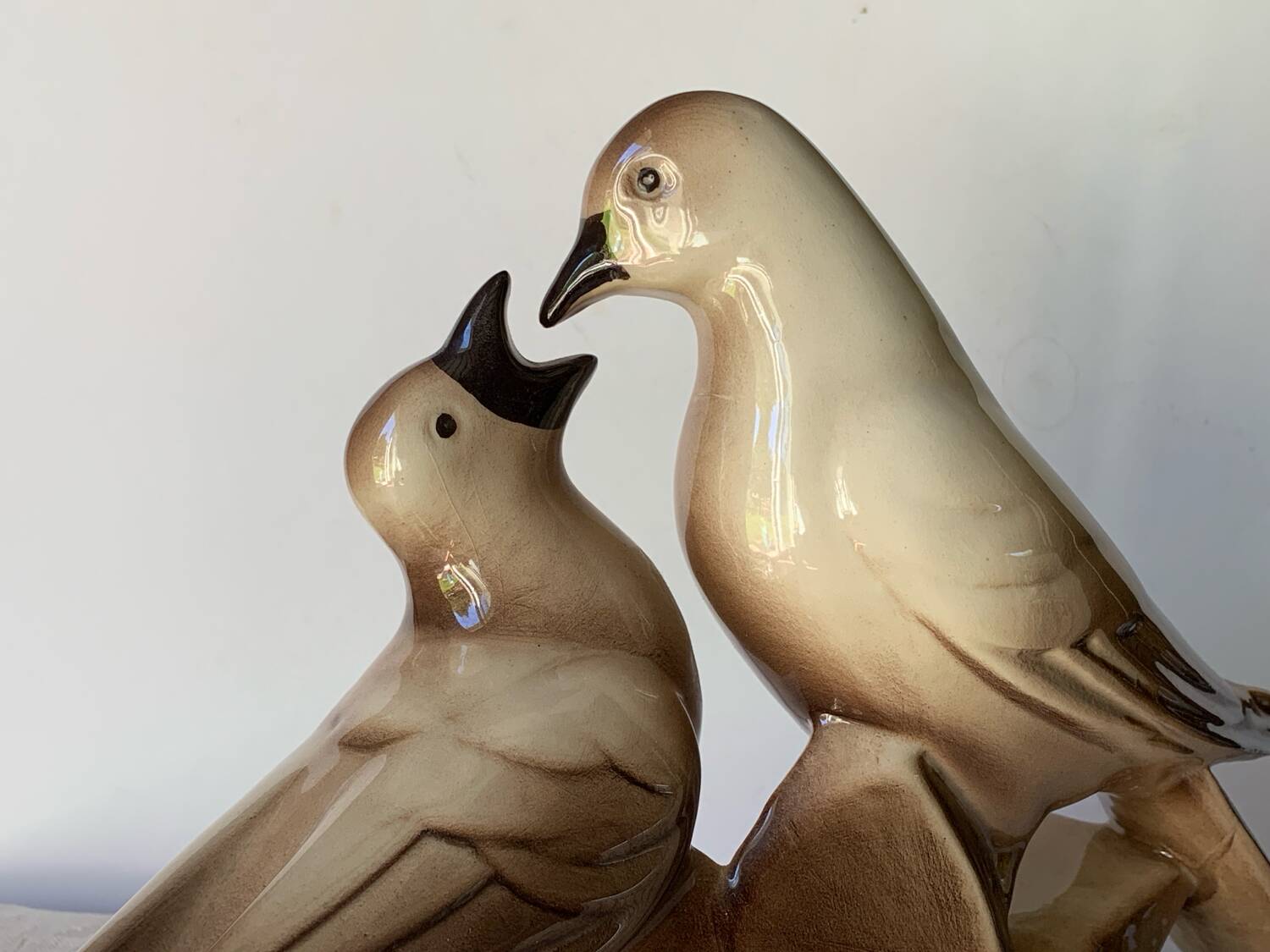 Sculpture céramique Art Deco oiseaux Charles Lemanceau