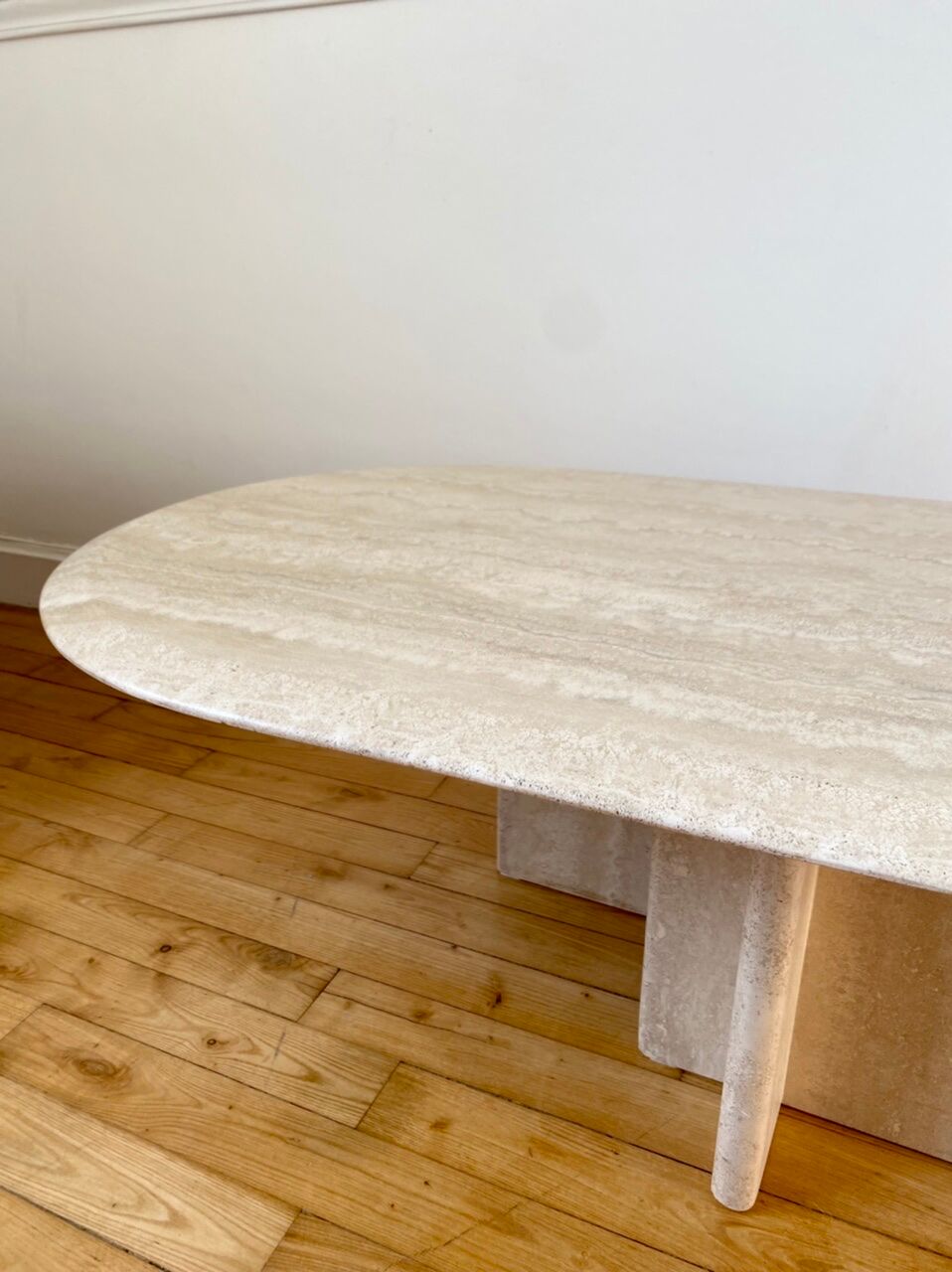 Italian travertine coffee table