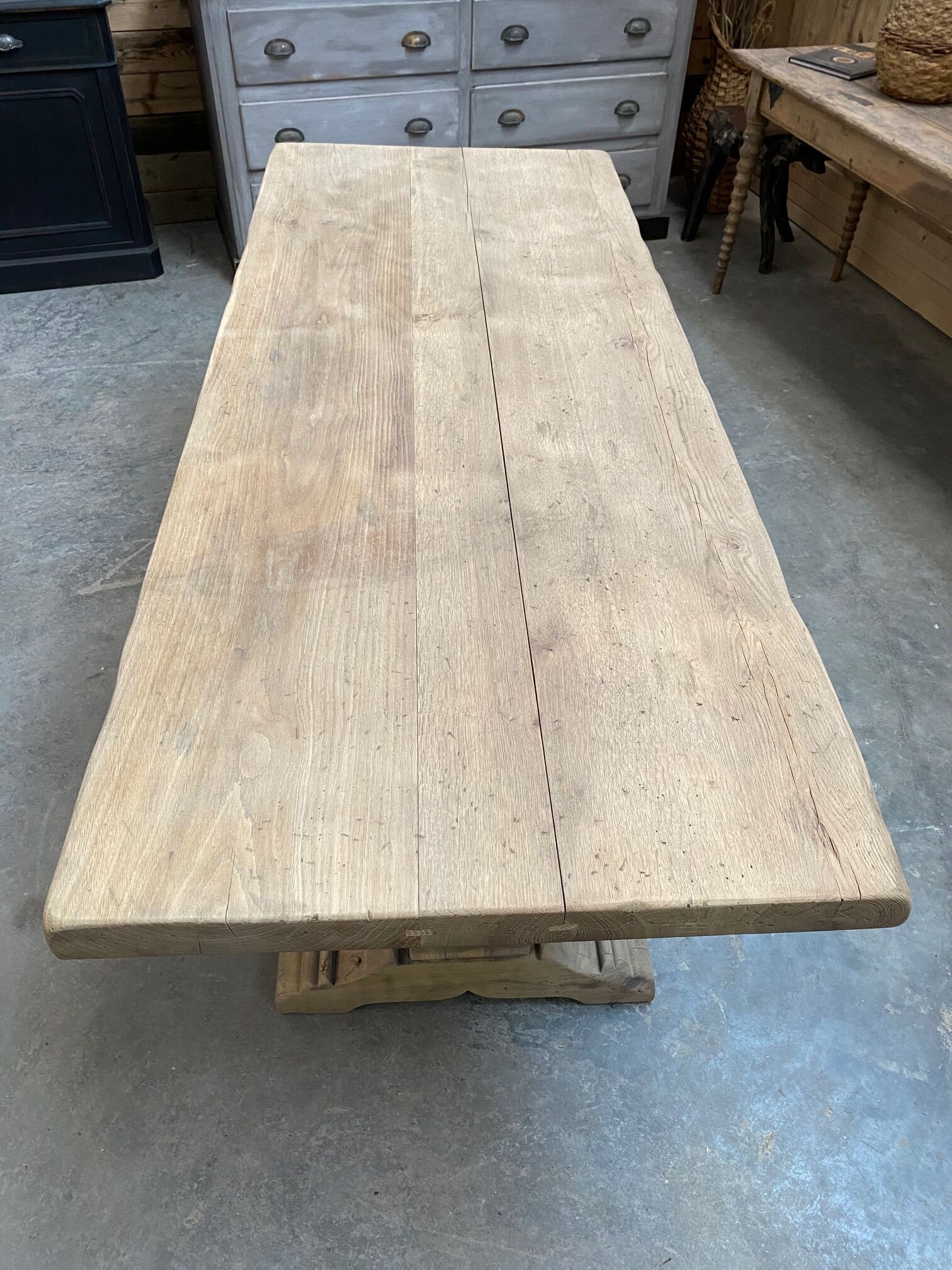Solid oak monastery table