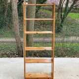 Scandinavian solid pine wood shelf, 6 levels