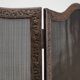 French Art Deco wrought iron fireplace screen with 3 panels