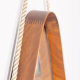 Vintage triangular wall mirror 70s in italian design wood