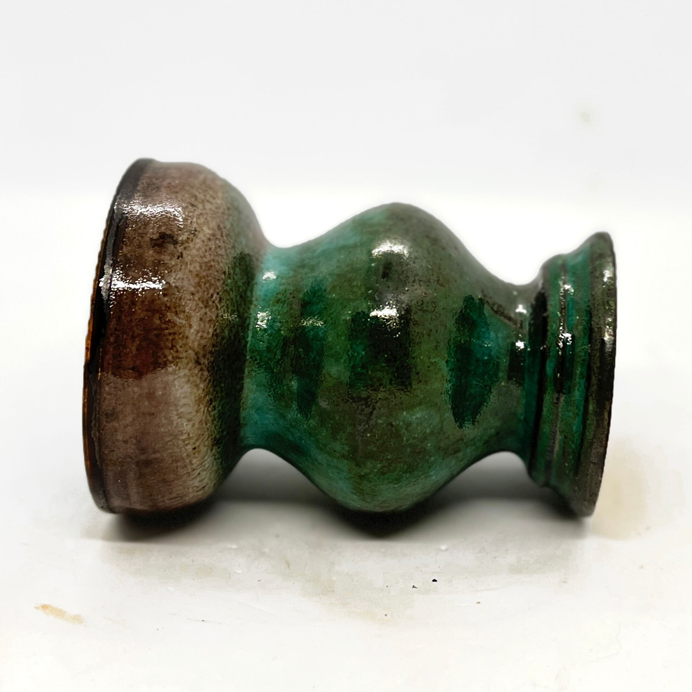 Candlestick made of glazed stoneware, Sweden, second half of the 20th century.