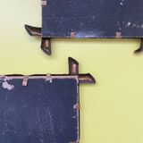 Duo of vintage brass frames