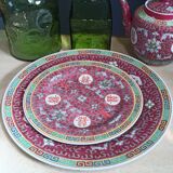 Vintage Mun Chou Longevity Chinese Plates
