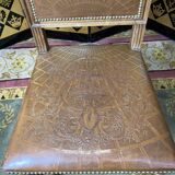 10 Louis XVI chairs seated leather
