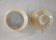Earthenware cup and milk jar
