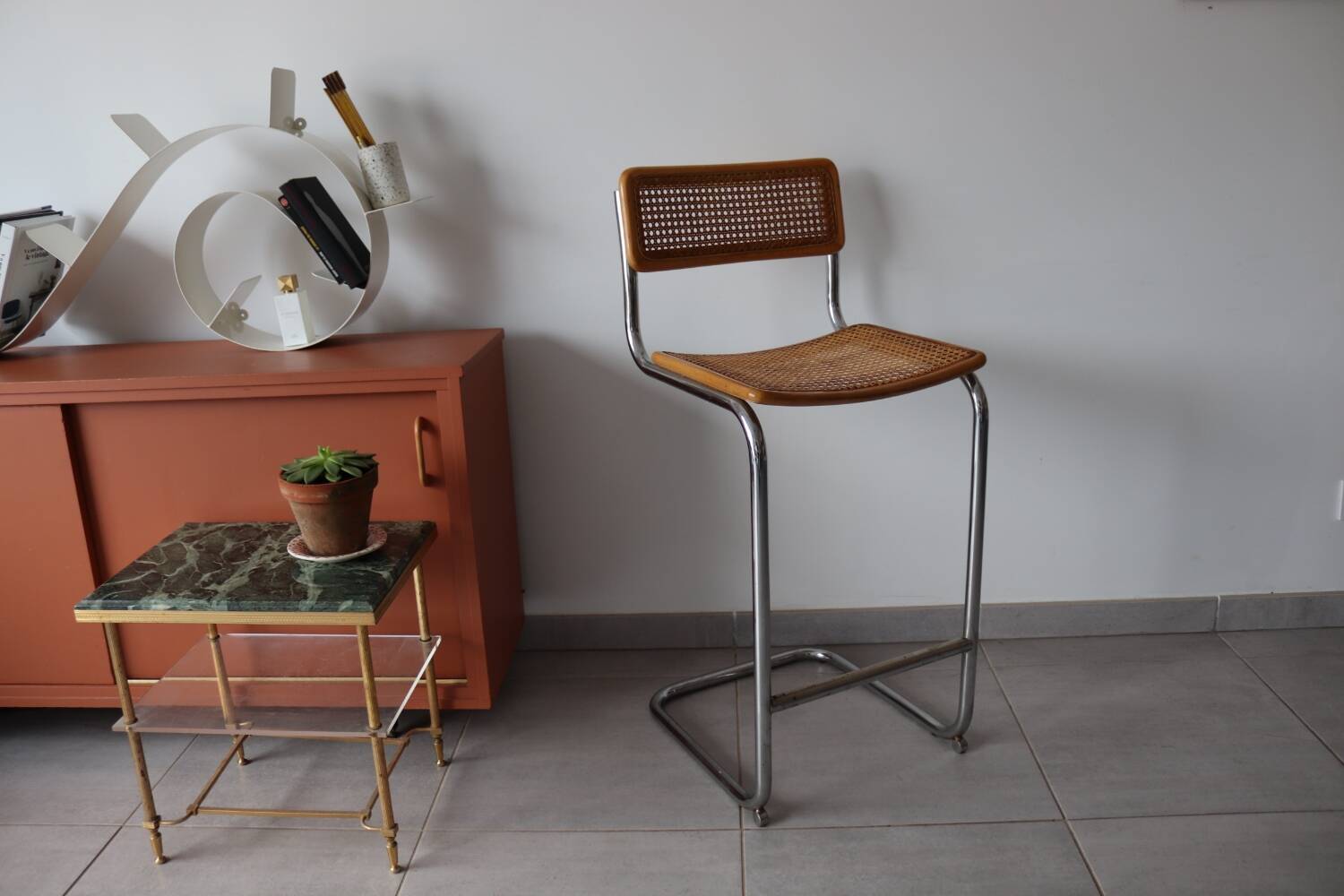 Breuer cane bar stool
