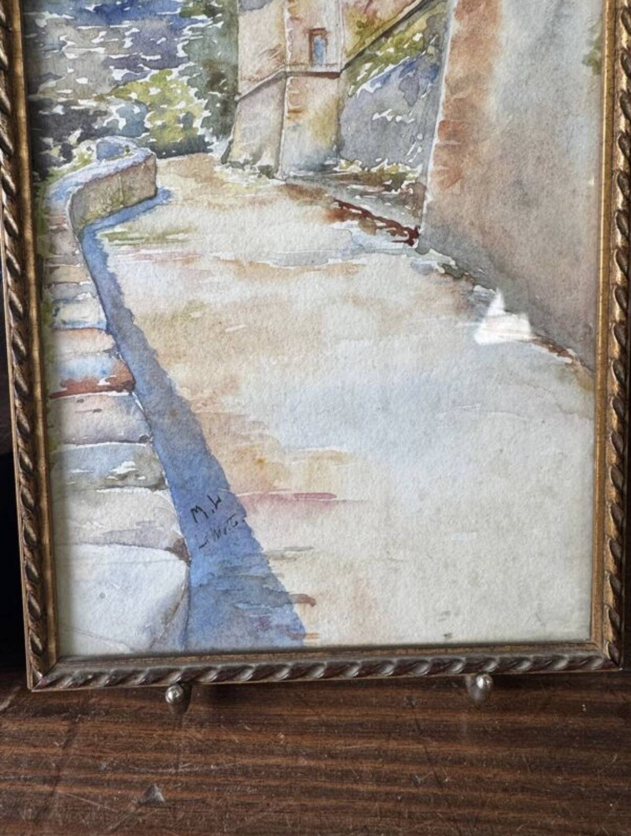 Pair of watercolours signed M.L, early 20th century, Provence