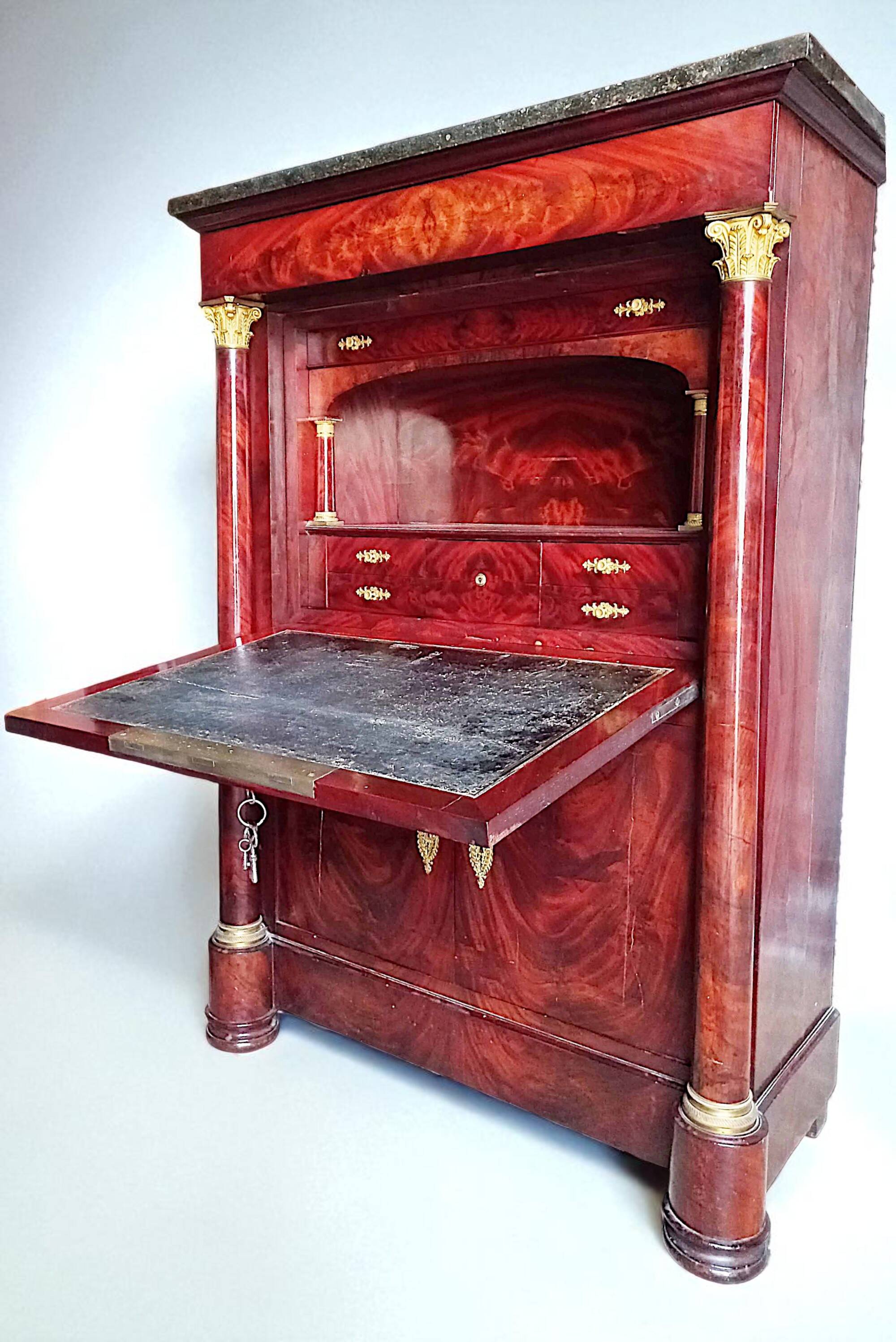 Empire Period Corinthian Bronze Secretary
