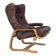 1970s, Scandinavian adjustable armchair, furniture leather, bentwood.