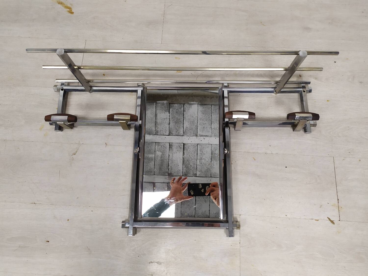 Art Deco chrome coat rack