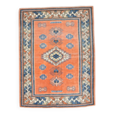 5x7 Orange & Blue Classic Vintage Rug, 154x203Cm