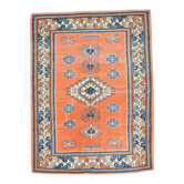 5x7 Orange & Blue Classic Vintage Rug, 154x203Cm