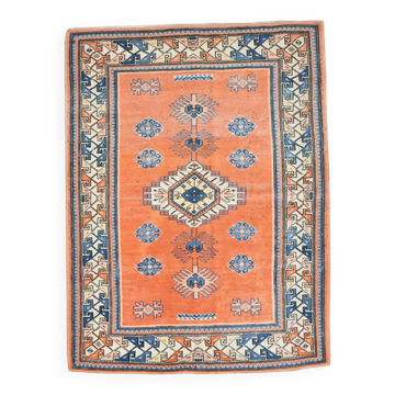 5x7 Orange & Blue Classic Vintage Rug, 154x203Cm