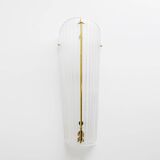 Pair of Mid-century Modern Style Italian Murano Glass and Brass Sconces