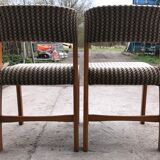 Paire de chaises traîneau