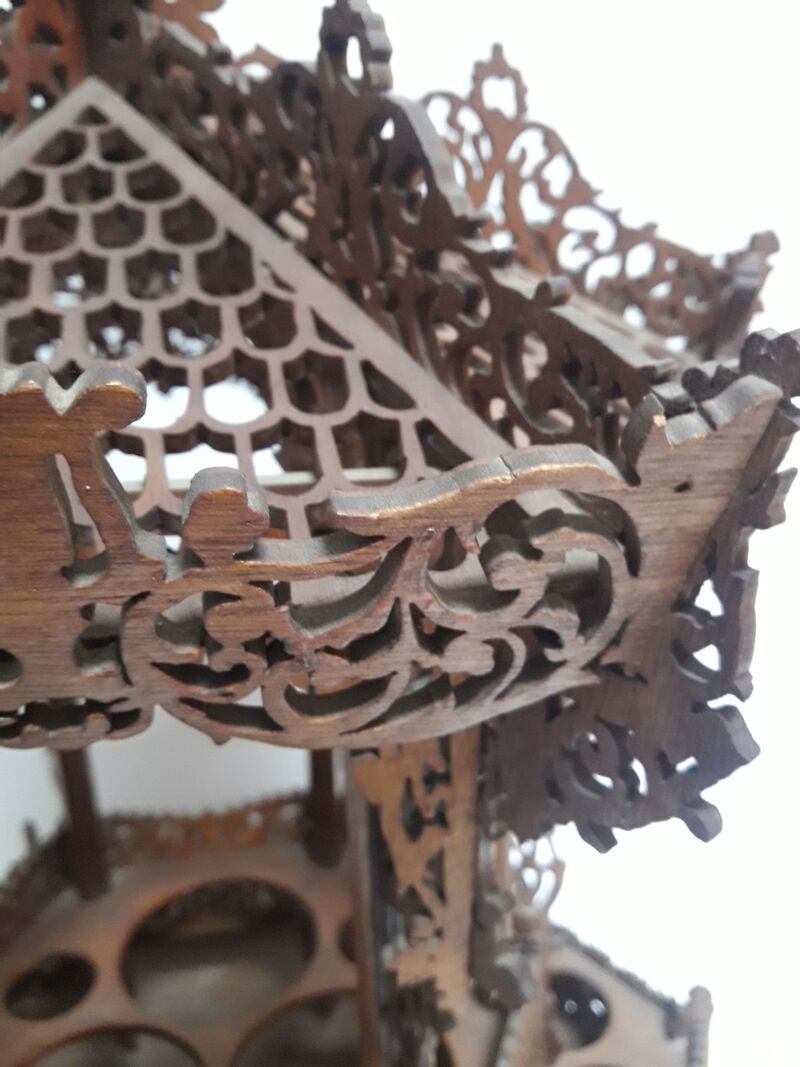 Liquor cellar bandstand wooden cut early XX °