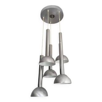 Vintage chrome and brushed metal suspension France 1970