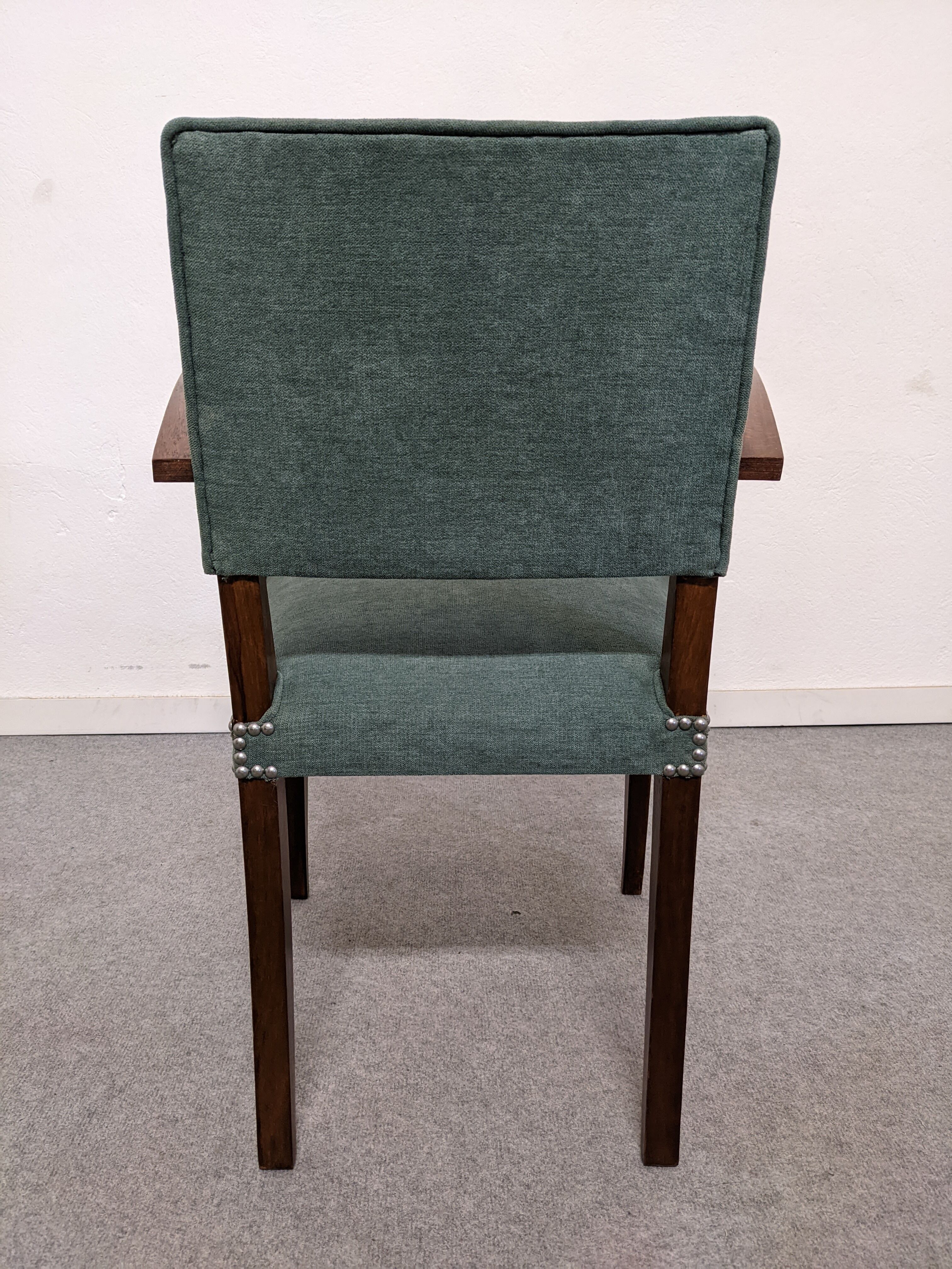 Pair of art deco style bridge armchairs